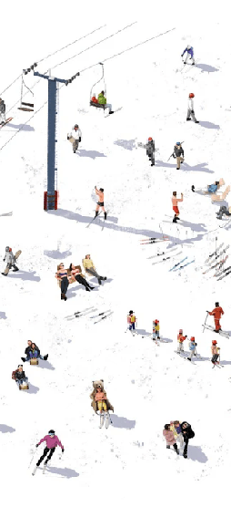 Carta da parati panoramica après ski