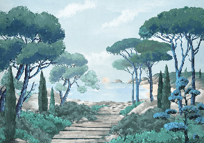 Papier peint balade dans les calanques