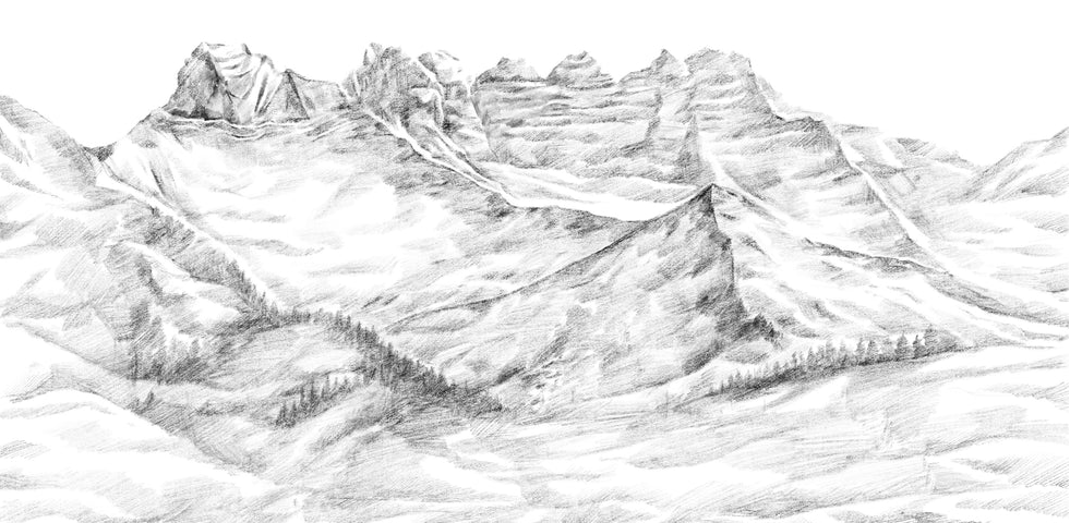 Carta da parati montagna Svizzera - Les dents du midi