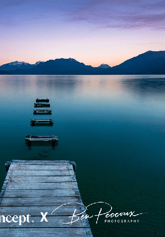 Papier peint le ponton secret d'Annecy - Muralconcept