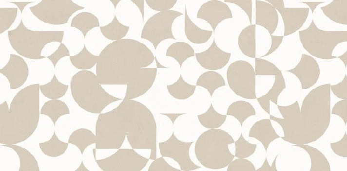 Papier peint rétro forme graphique beige