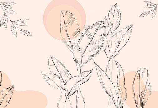 Papier peint gracieuse flore