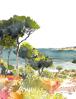 Carta da parati panoramica aria estiva