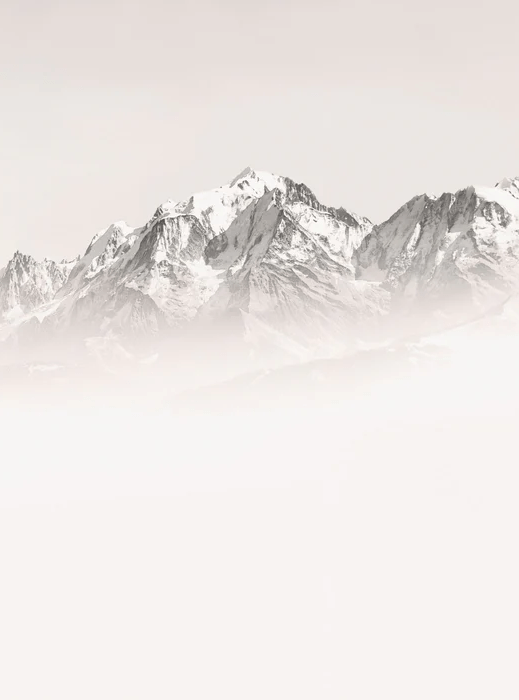 Papier peint matin brumeux Mont Blanc, XXL, tendance