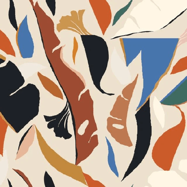 Papier peint contemporain végétal