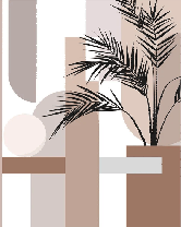 Papier peint panoramique géométrique terracotta