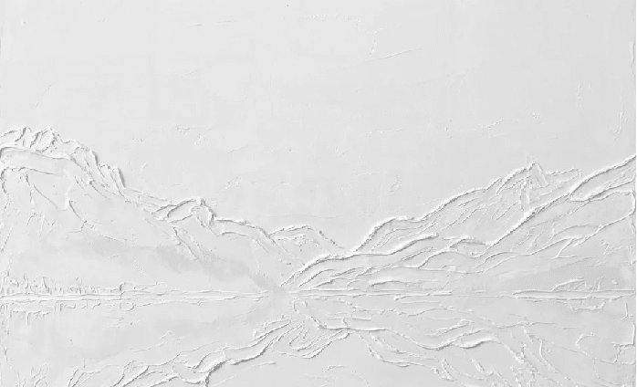 Papier peint abstrait lac Annecy - Cloud dancer - Muralconcept