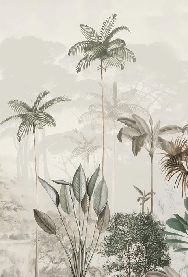 Papier peint panoramique jungle eden vert