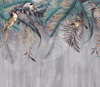 Papier peint Feuilles & Birds, XXL, tendance