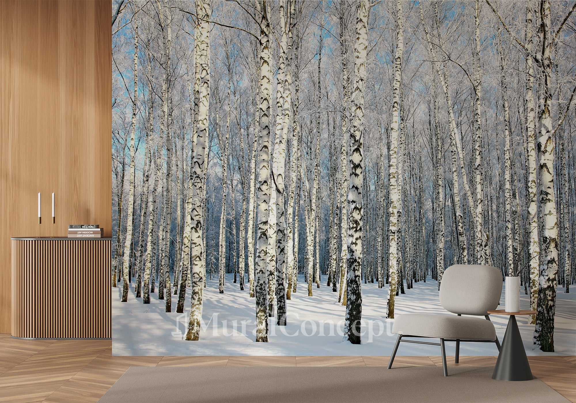 Papier peint Bouleau Wood Forêt, XXL, tendance