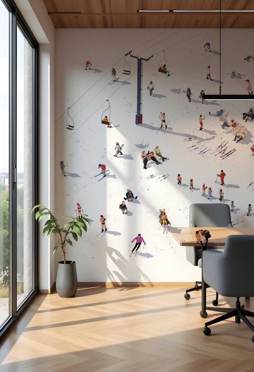 Papier peint panoramique après ski, XXL, tendance