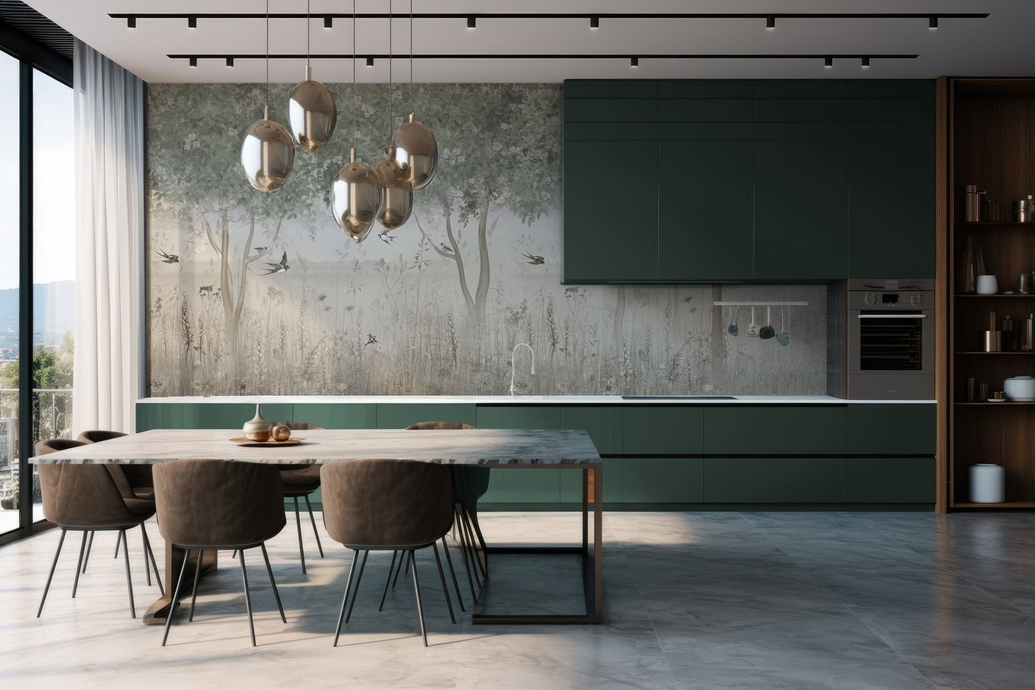 Papier peint panoramique clairière, XXL, tendance