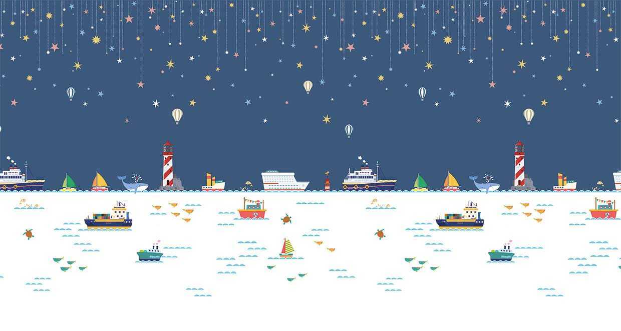 Papier peint enfant mer bateau océan, XXL, tendance