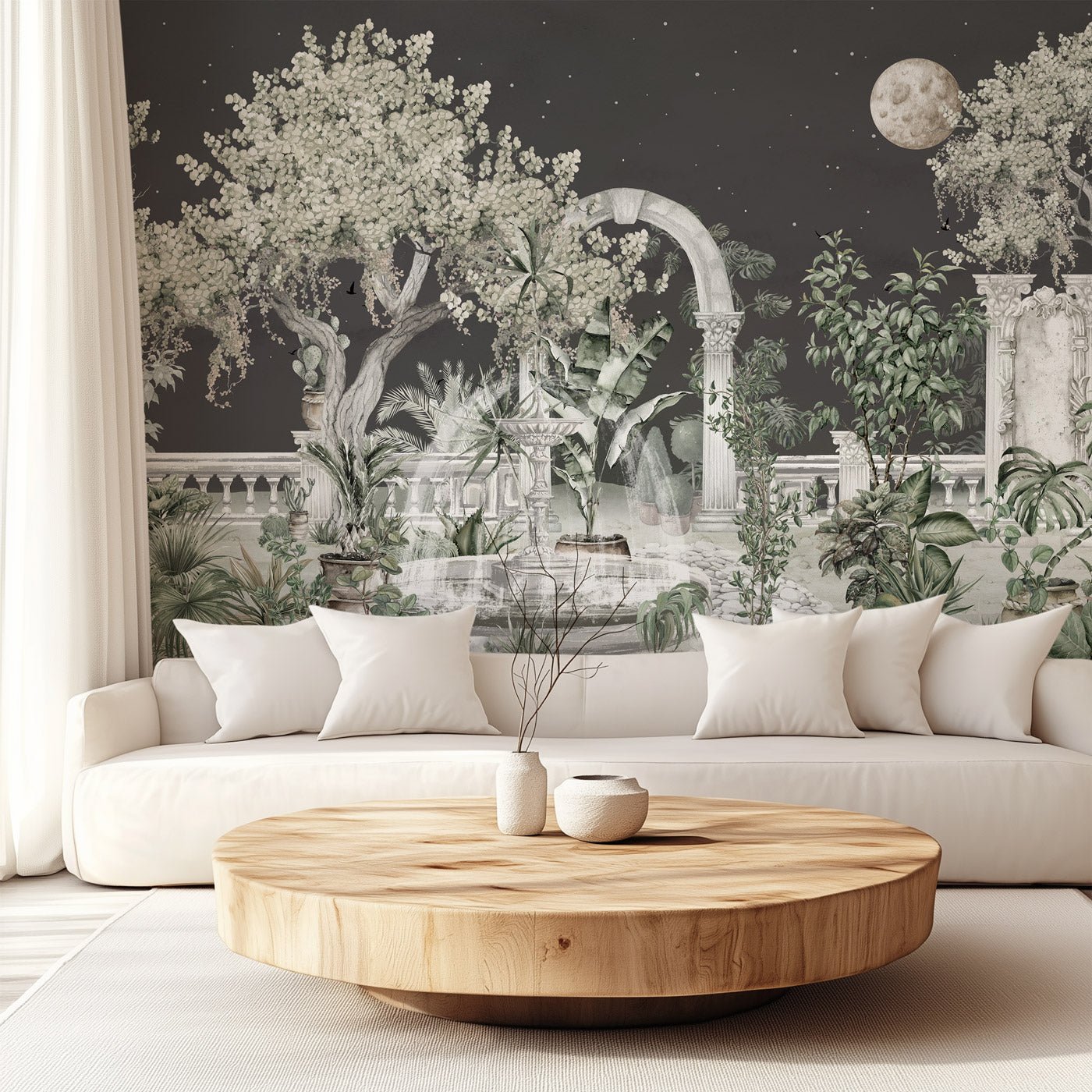 Papier peint panoramique - Jardin de minuit, XXL, tendance