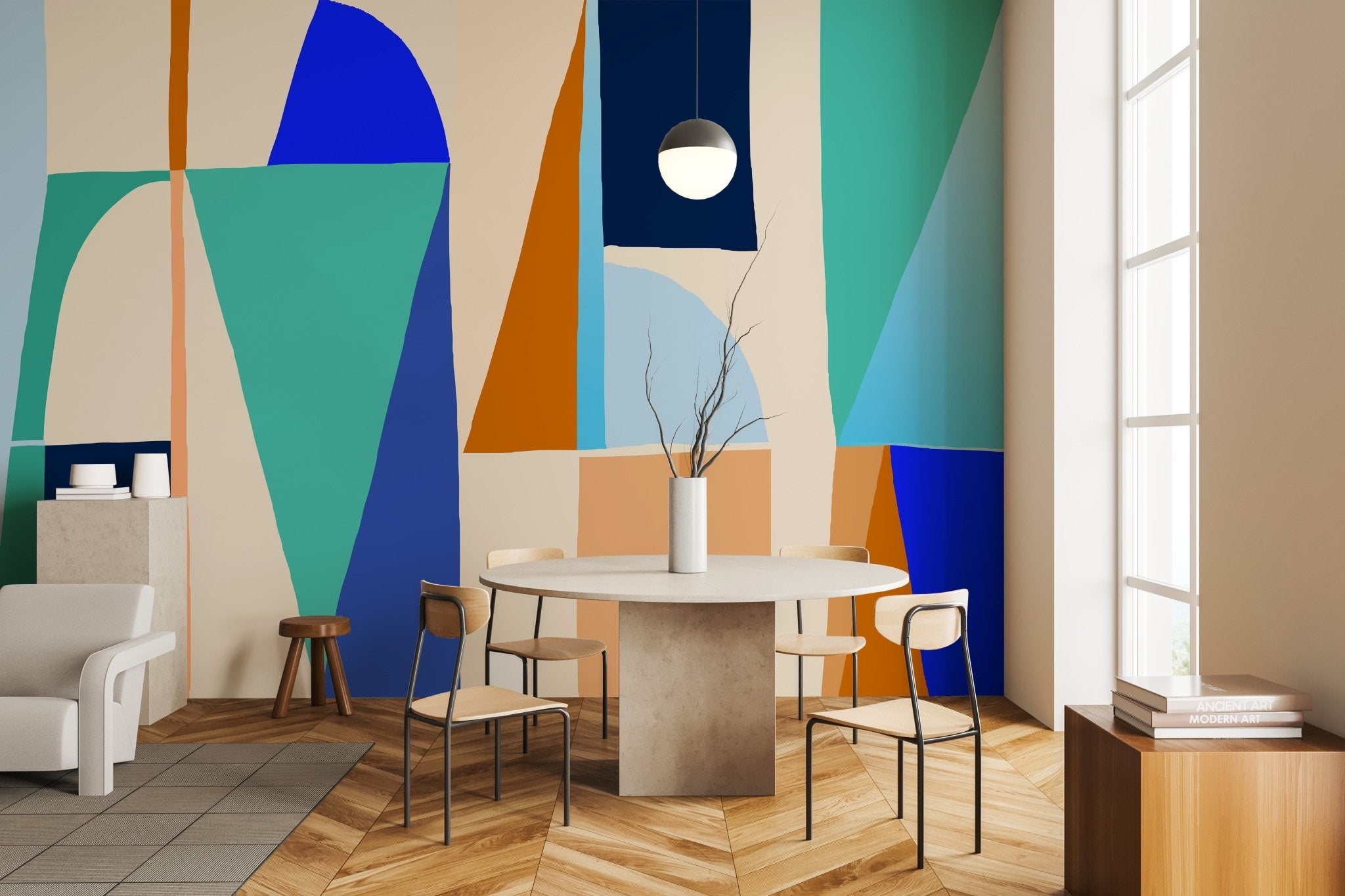 Papier peint Memphis style vibrant, XXL, tendance