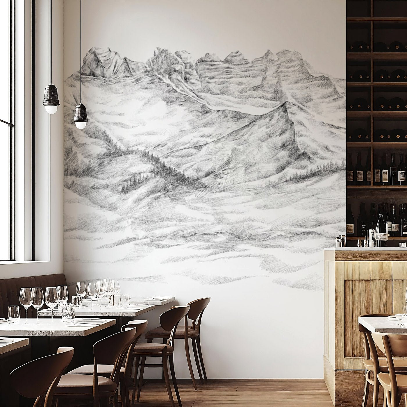 Papier peint montagne Suisse - Les dents du midi - Muralconcept