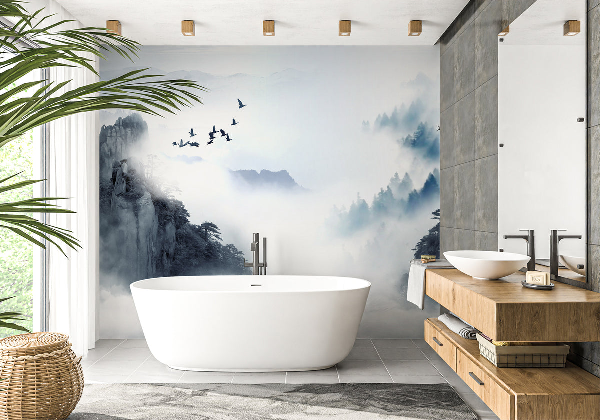 Daybreak bathroom wallpaper in China