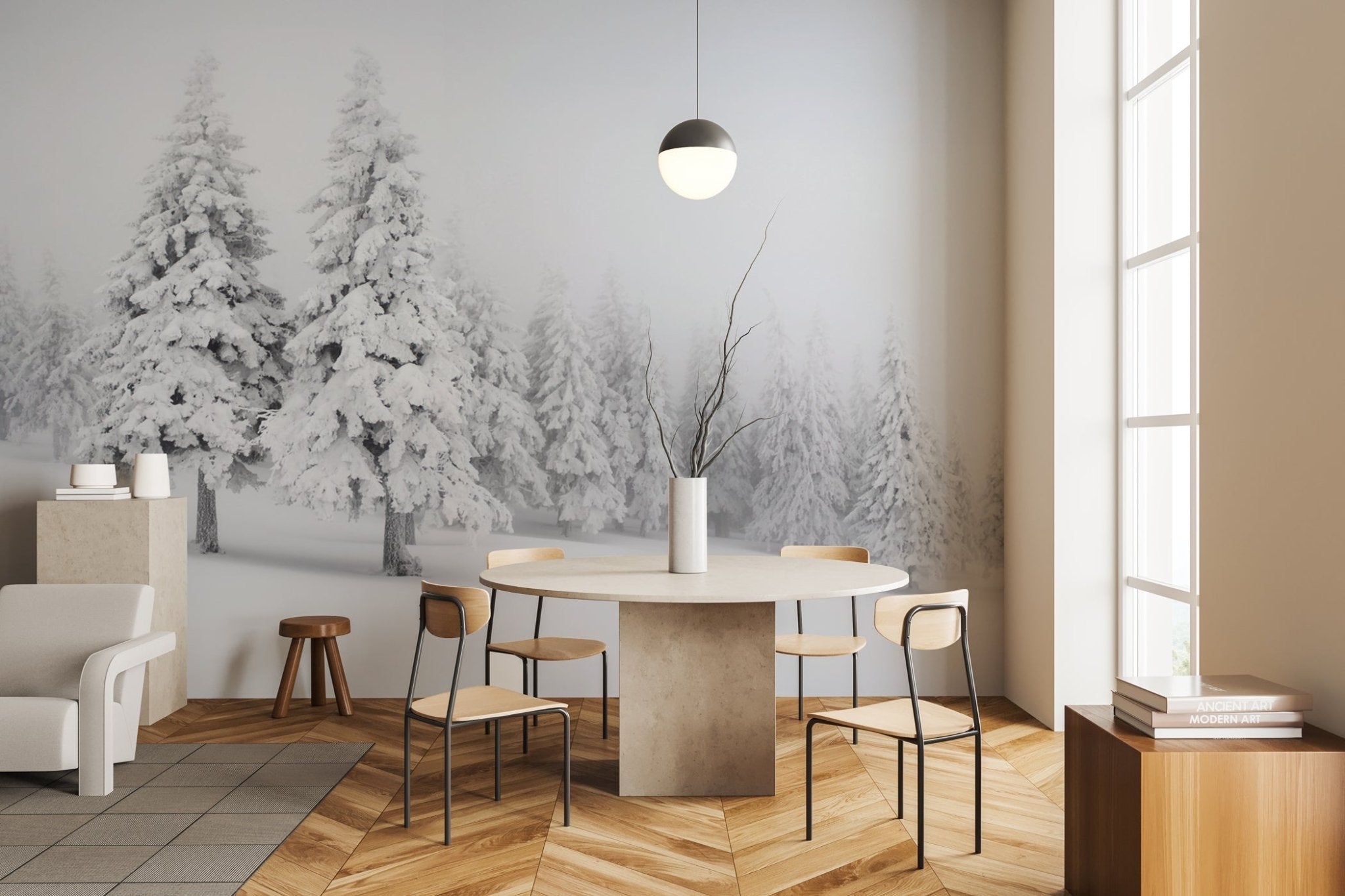 papier peint professionnel cabinet médical noir et blanc