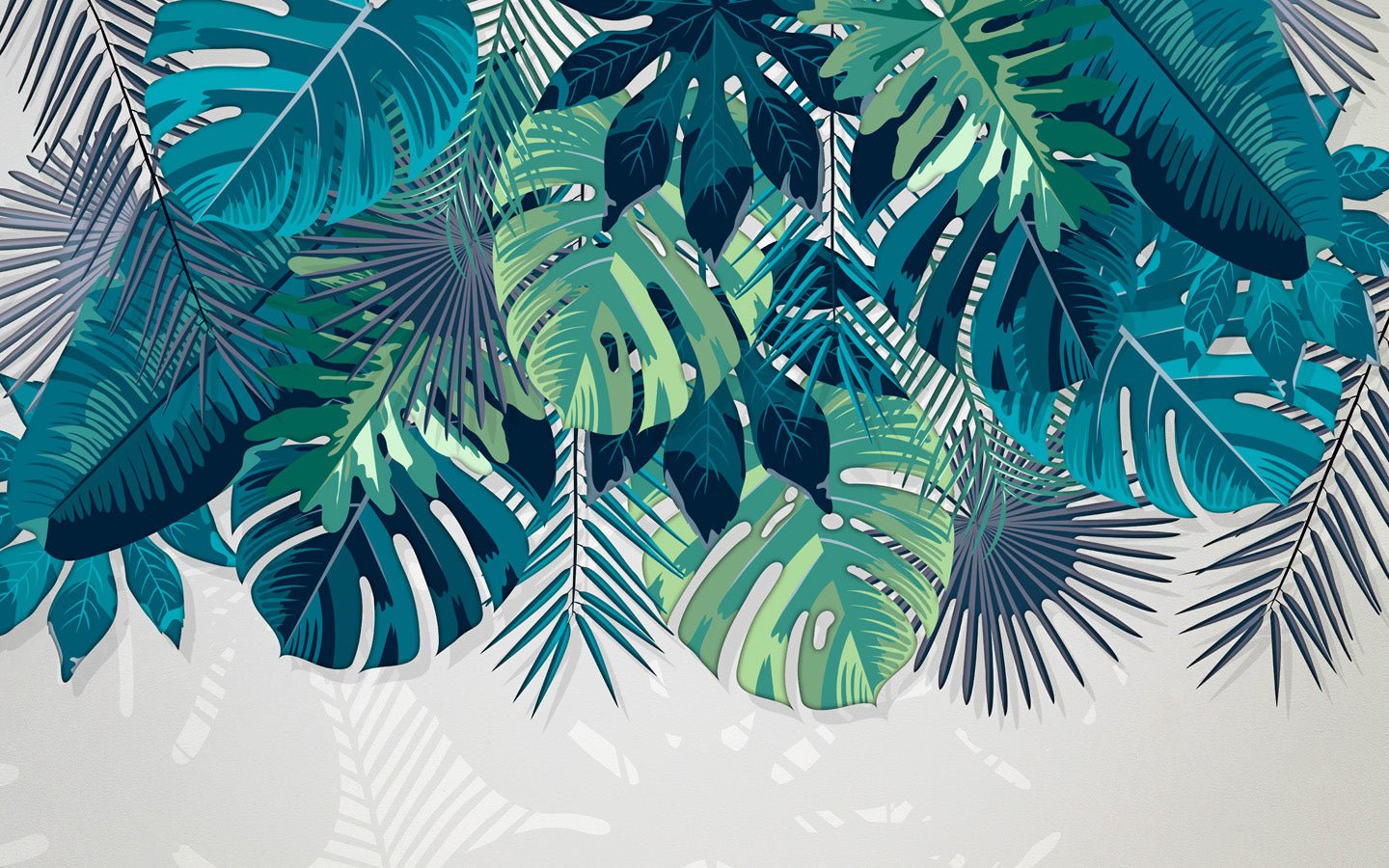 Papier peint salle de bain botanica graphique, mural concept, tendance