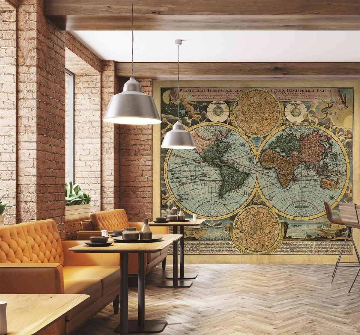 Globe world map wallpaper