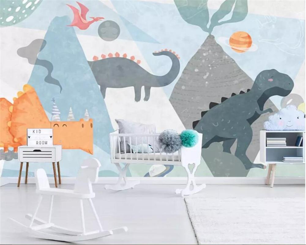 Papier peint Dinosaures Minimalistes - papier peint sur mesure francais - muralconcept