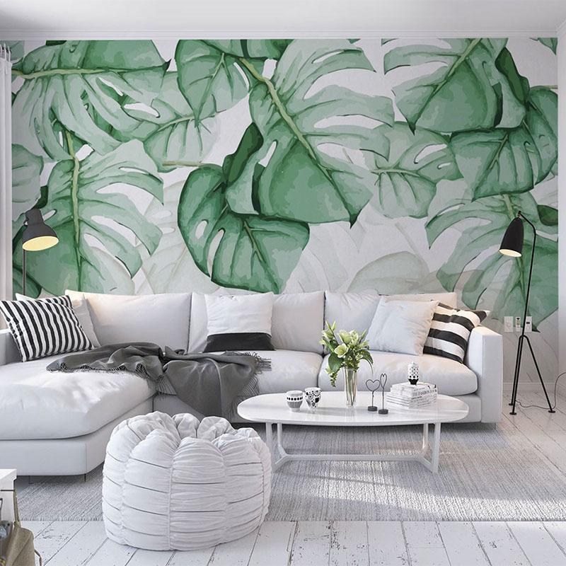 Papier peint Large Leaf & Scandinave - papier peint sur mesure francais - muralconcept