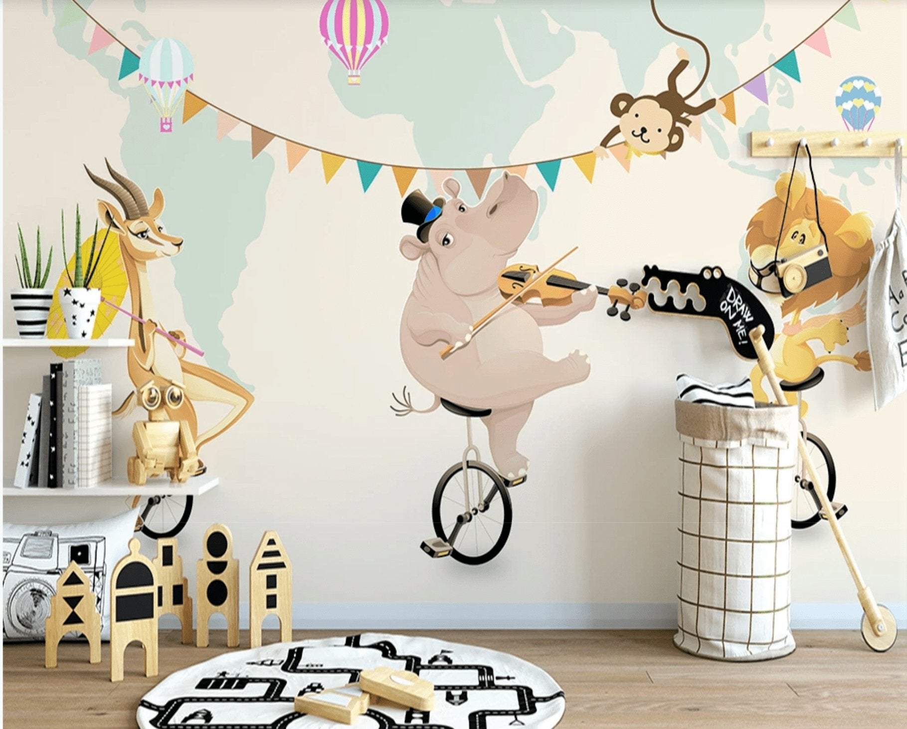 Papier peint panoramique Cirque en fête - papier peint sur mesure francais - muralconcept