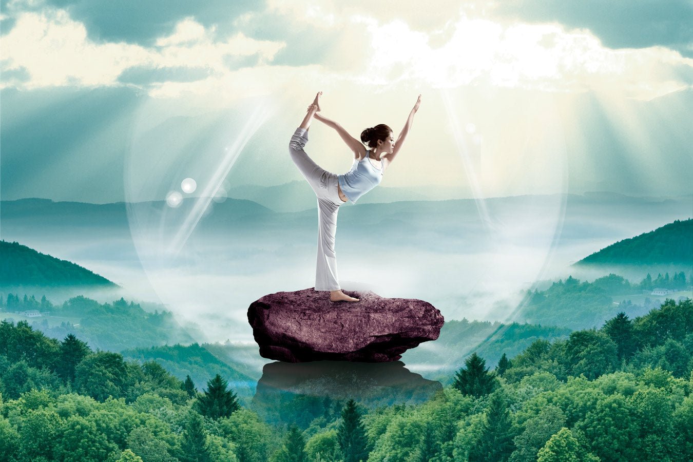 Papier peint salle de sport  Yoga Gym - papier peint sur mesure francais - muralconcept