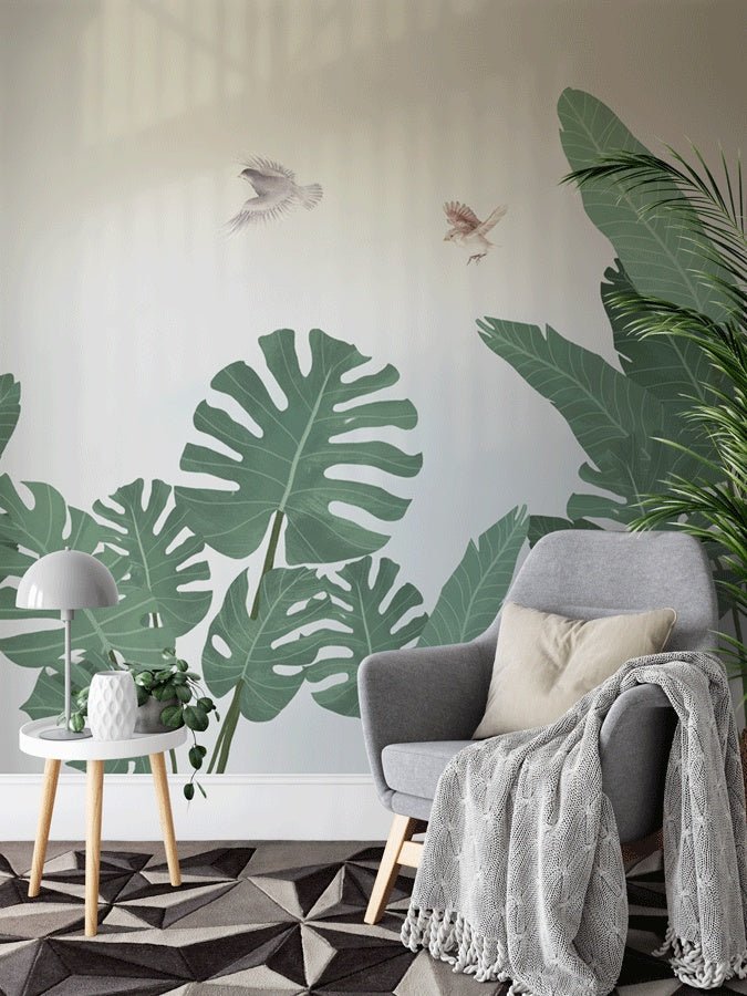 Papier peint jungle essence bananier - Muralconceptpapier_peint_sur_mesure