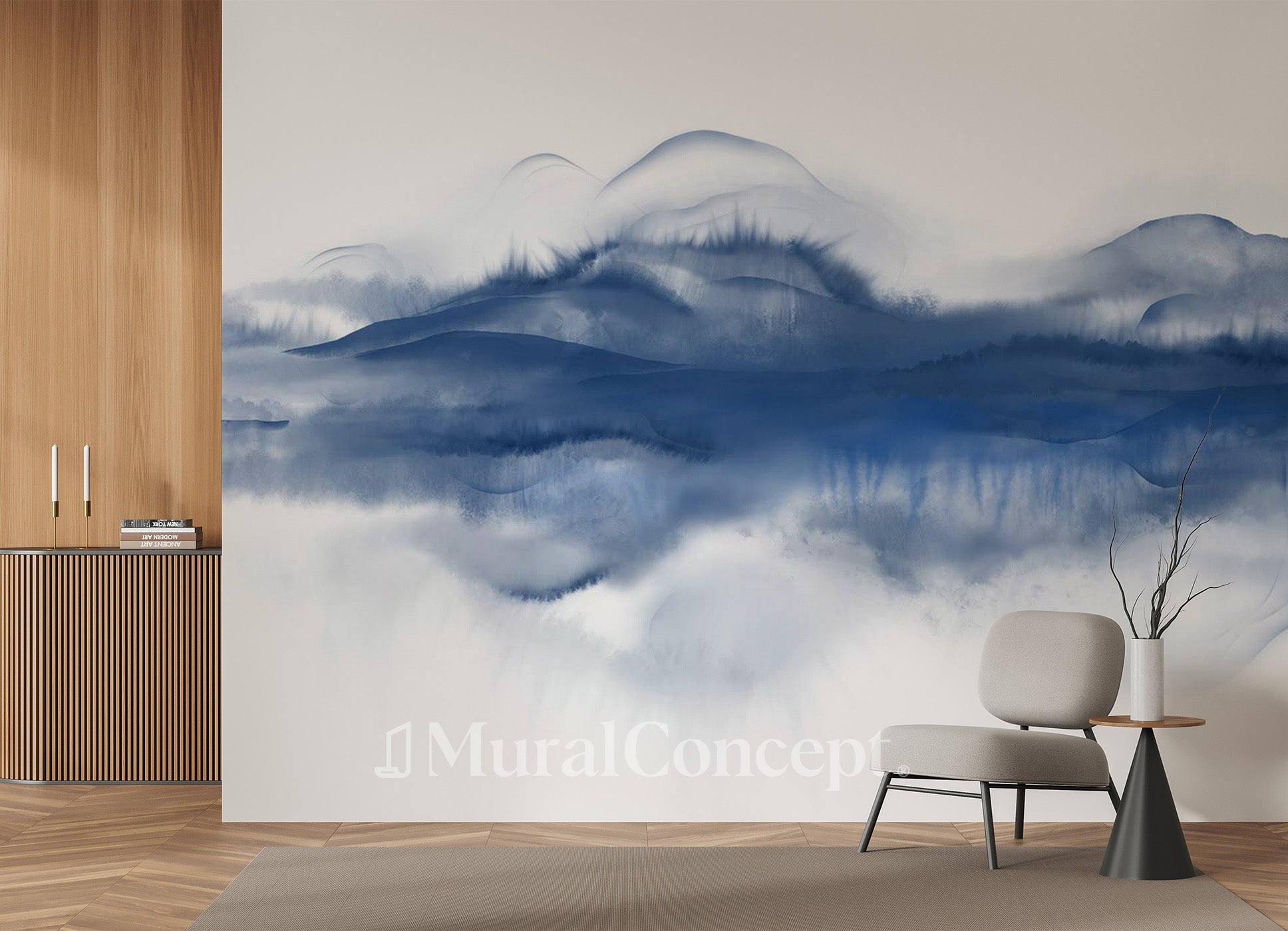 Papier peint panoramique encre - panoramique français