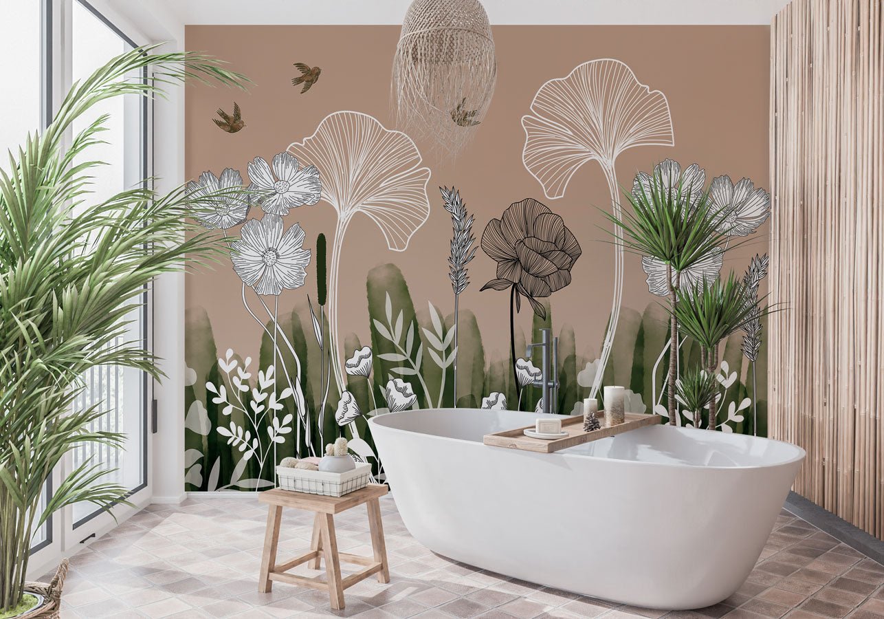 Papier peint panoramique floral addict - Muralconceptpapier_peint_sur_mesure