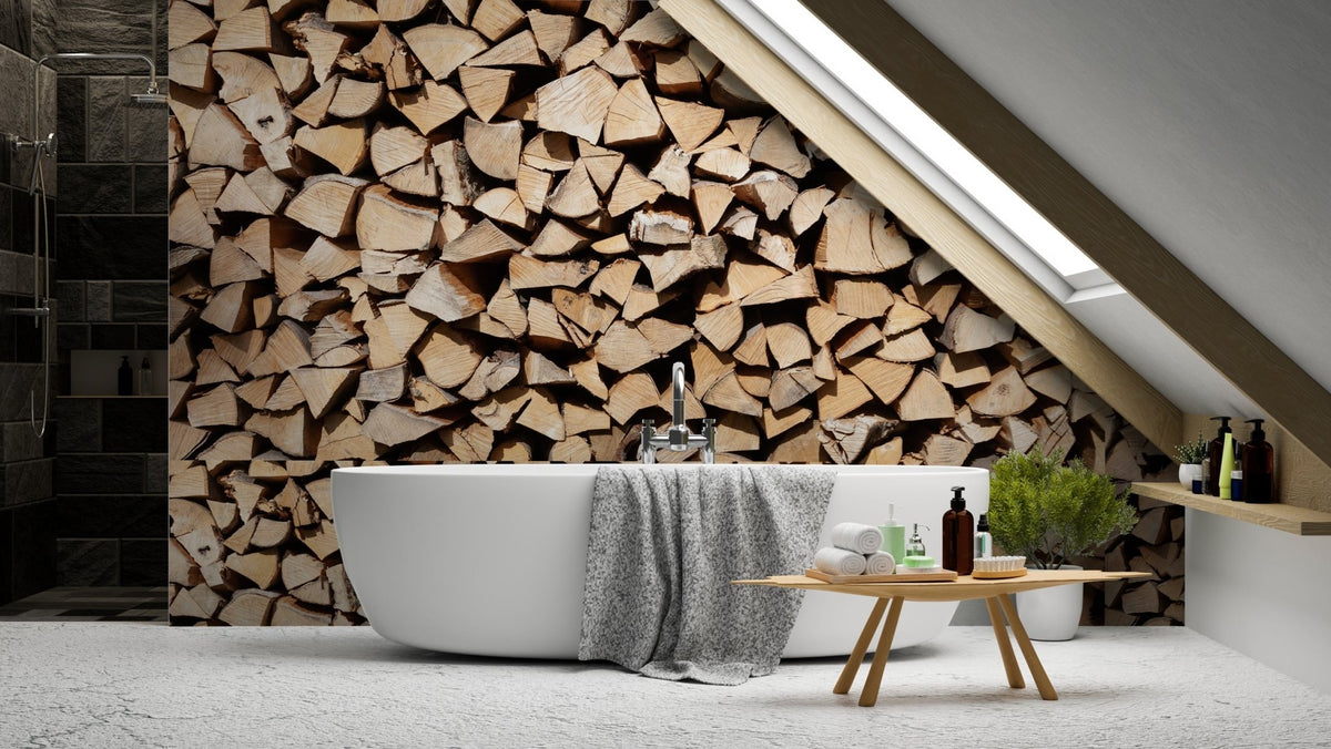 Tapete Trompe Oeil Holz Design