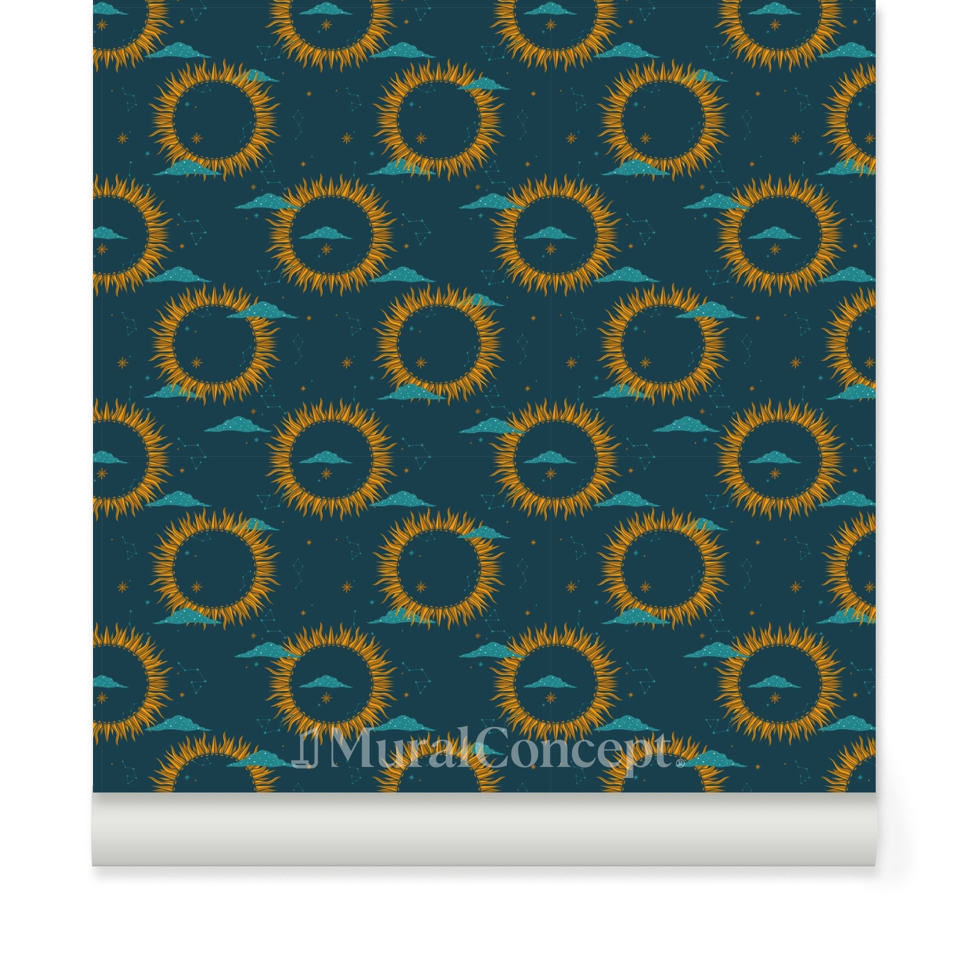 Papier peint soleil céleste - panoramique français