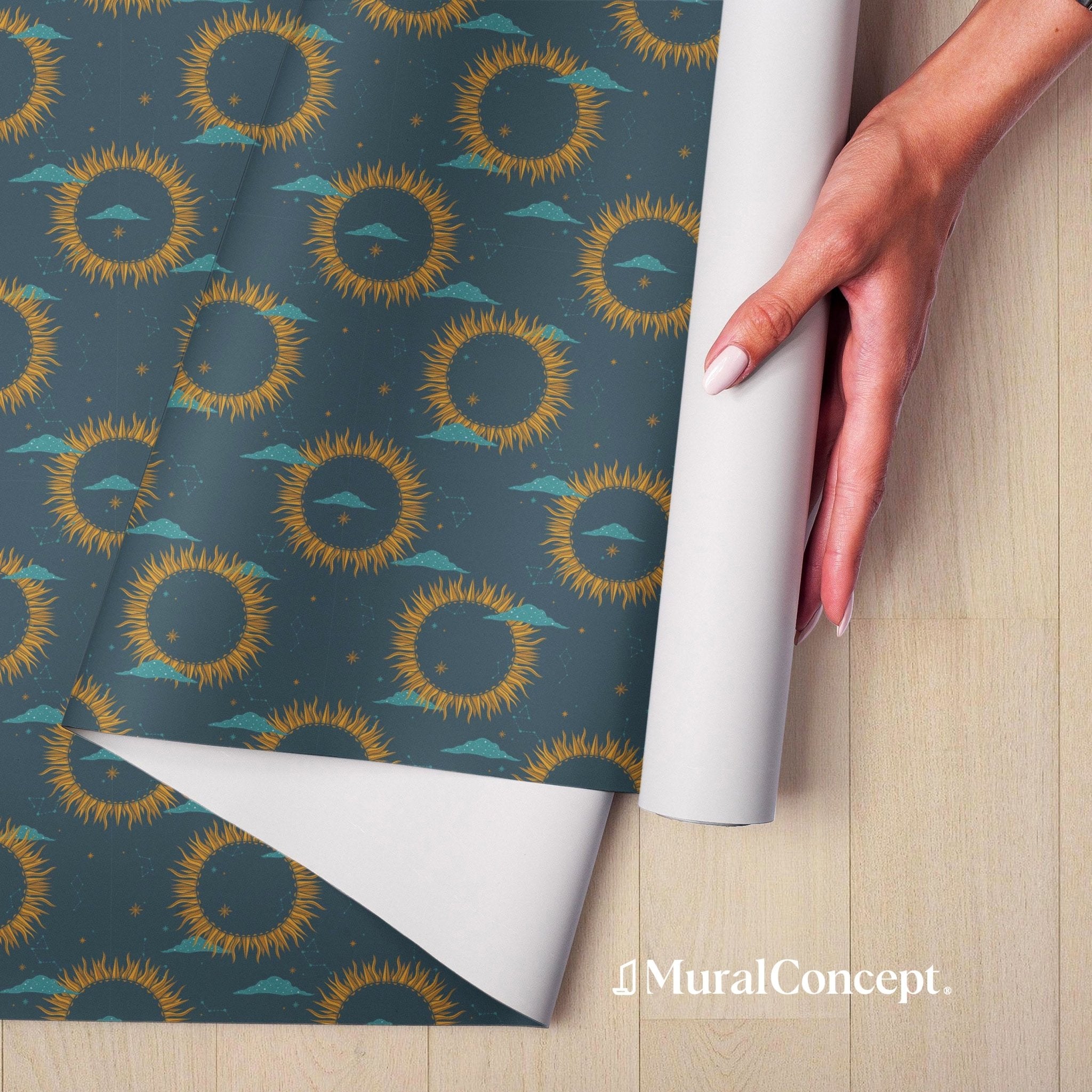 Papier peint soleil céleste - panoramique français