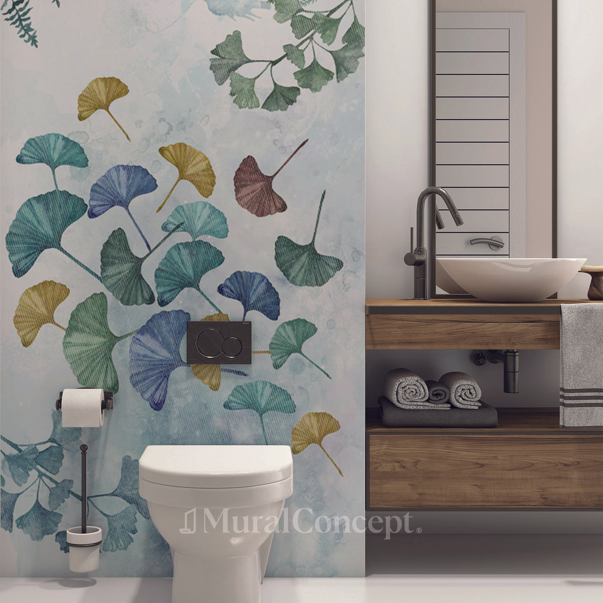 Japan ginkgo biloba toilet wallpaper