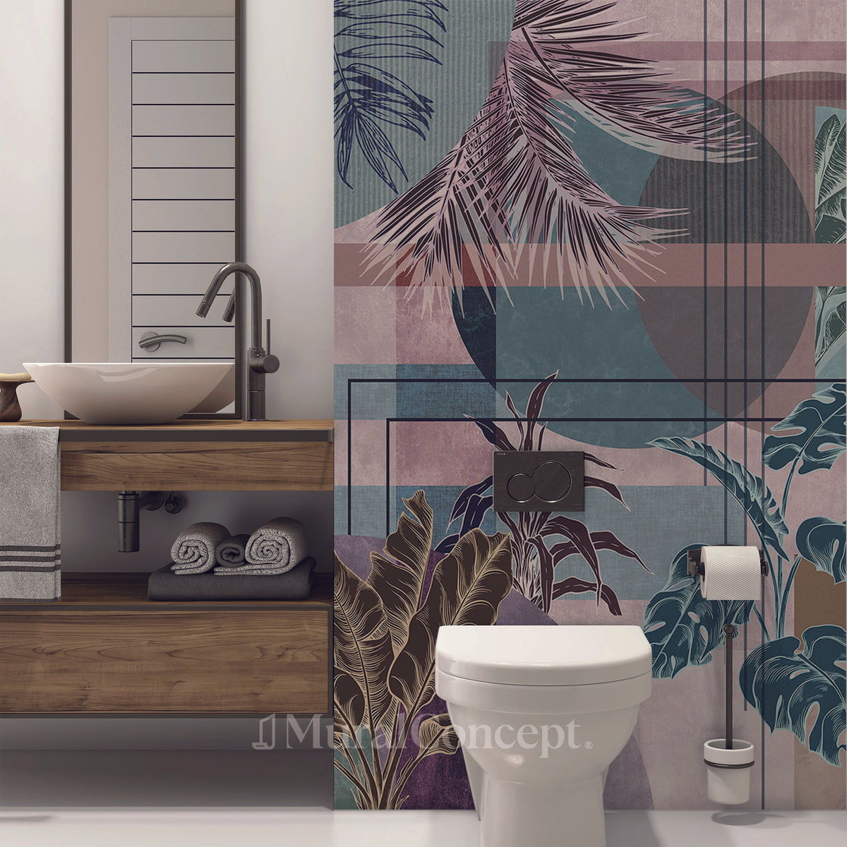 Vintage-Design-WC-Tapete