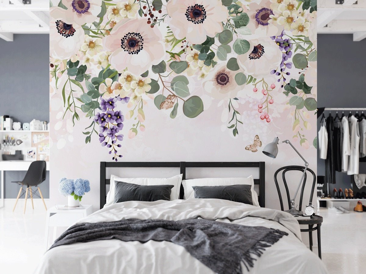 Provence floral wallpaper